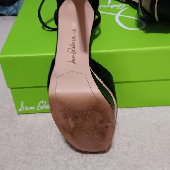 Sam Edelman Kayde platform leather heels with strap - Picture 4 of 4